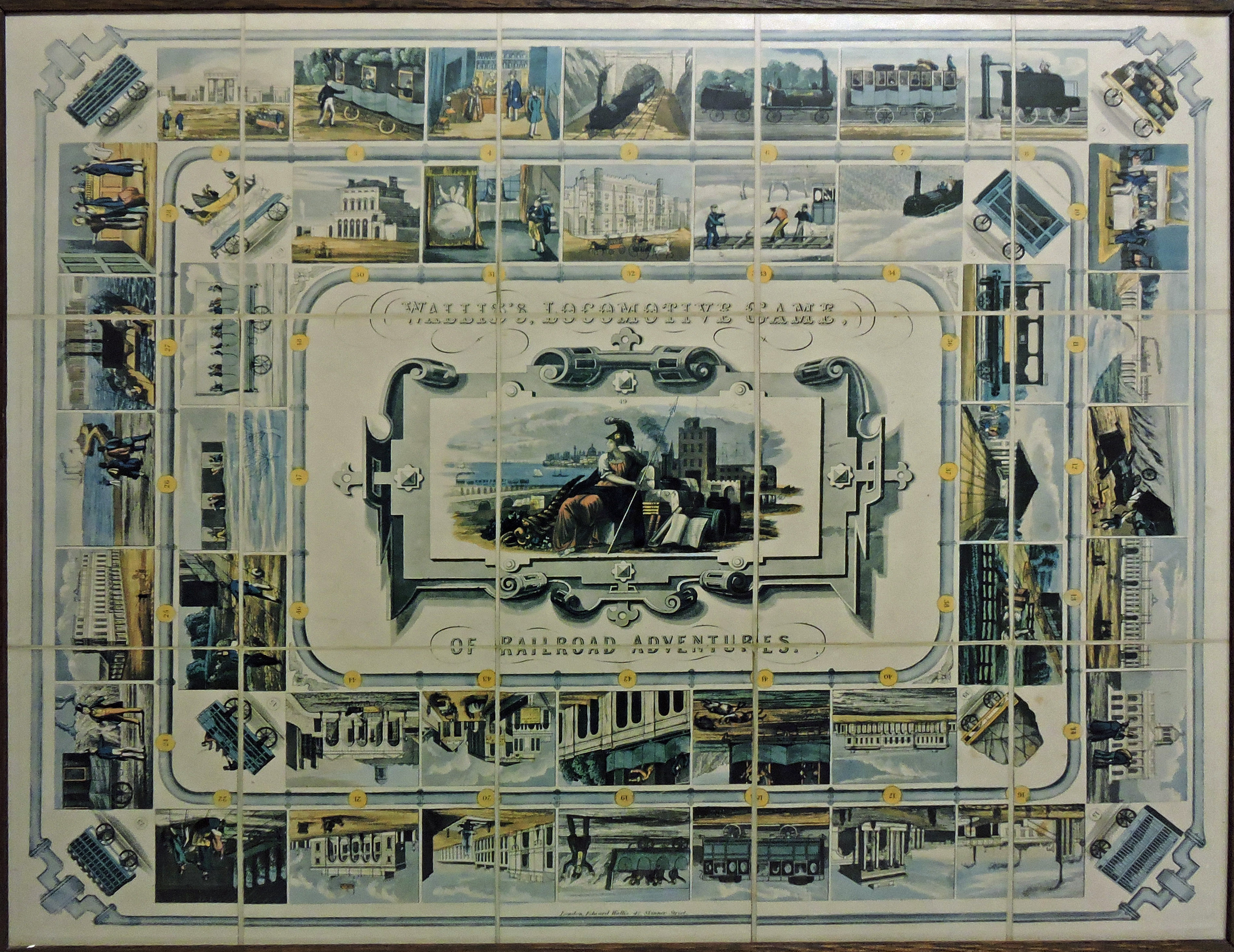 Wallis's Locomotive Board Game c1840 Bill Bagley Rocks and Minerals